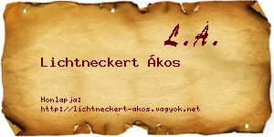 Lichtneckert Ákos névjegykártya