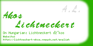 akos lichtneckert business card